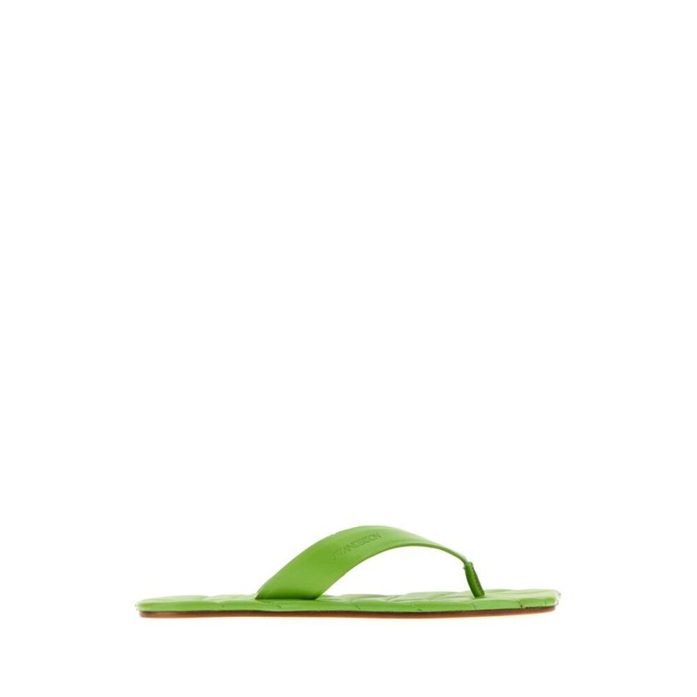 Jw Anderson Women Green Leather Thong Slippers